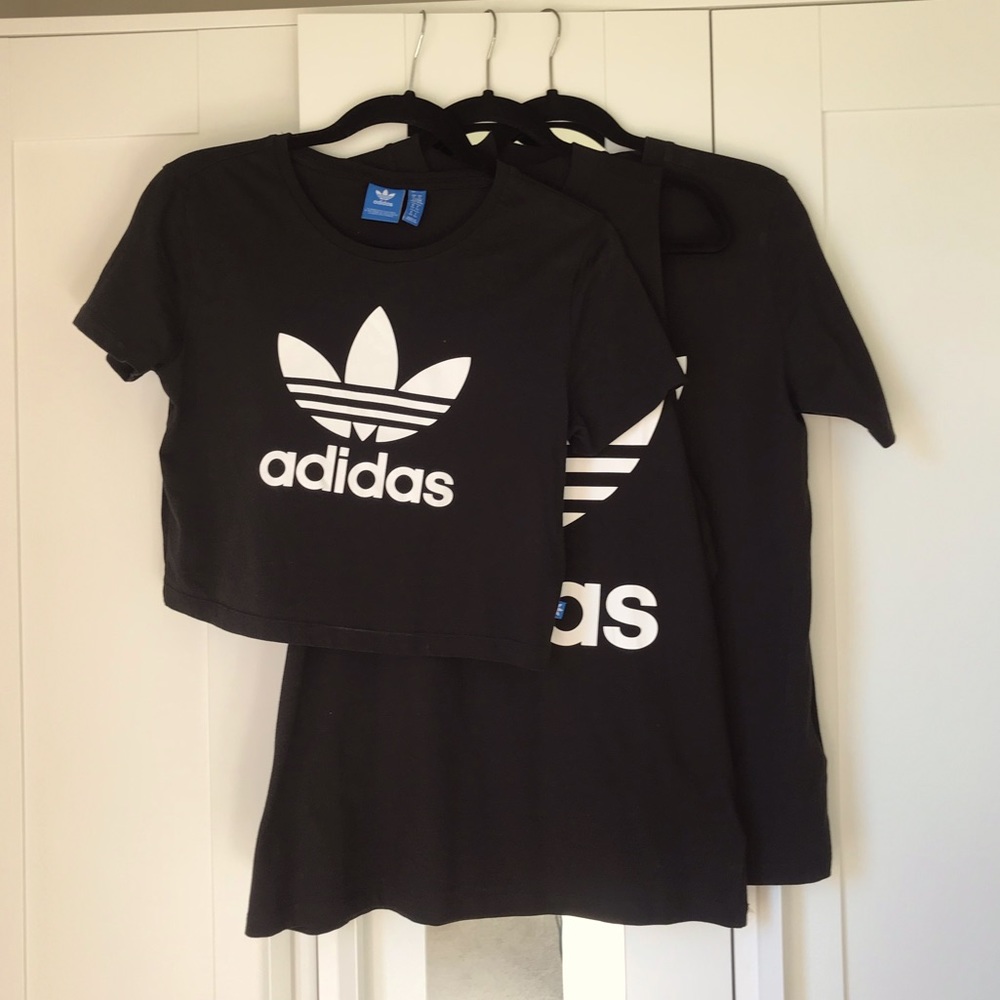NWOT Aritzia Adidas 3 X Tee Bundle in Black/White